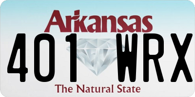AR license plate 401WRX