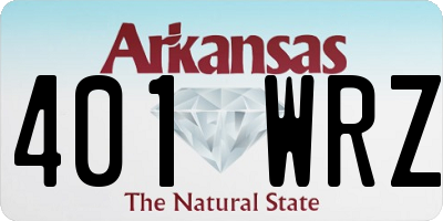 AR license plate 401WRZ