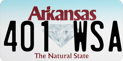 AR license plate 401WSA