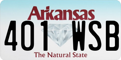 AR license plate 401WSB
