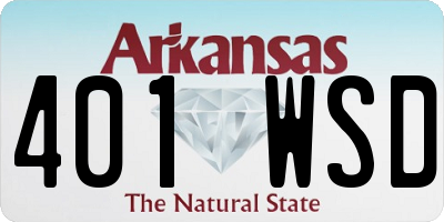 AR license plate 401WSD