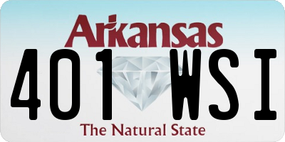 AR license plate 401WSI