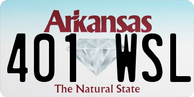 AR license plate 401WSL