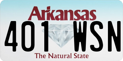 AR license plate 401WSN