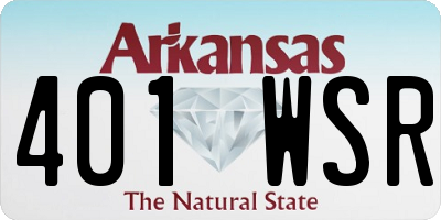 AR license plate 401WSR