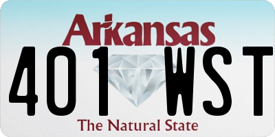 AR license plate 401WST