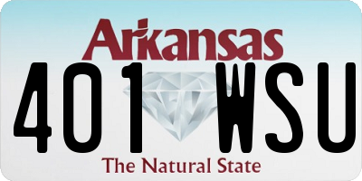 AR license plate 401WSU
