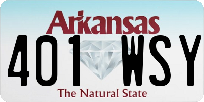 AR license plate 401WSY