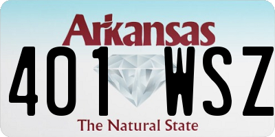 AR license plate 401WSZ
