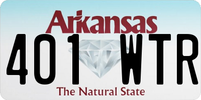 AR license plate 401WTR