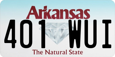 AR license plate 401WUI