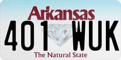 AR license plate 401WUK