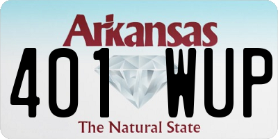 AR license plate 401WUP