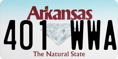 AR license plate 401WWA