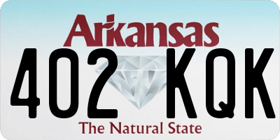 AR license plate 402KQK