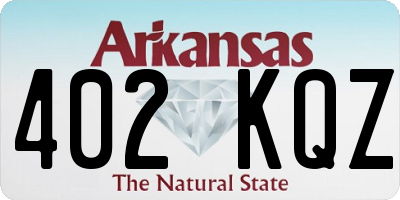AR license plate 402KQZ