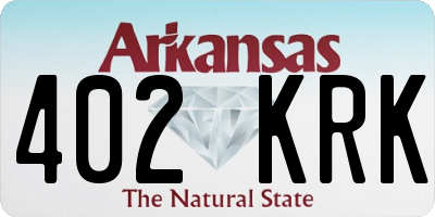 AR license plate 402KRK