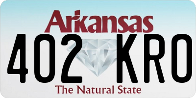 AR license plate 402KRO