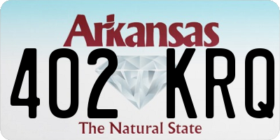 AR license plate 402KRQ