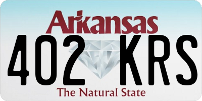 AR license plate 402KRS