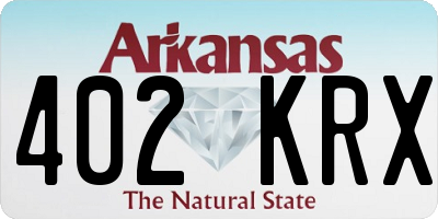 AR license plate 402KRX
