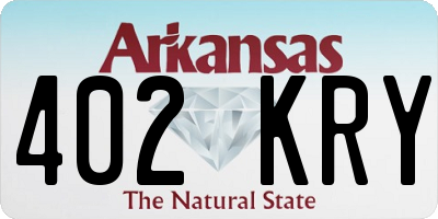 AR license plate 402KRY
