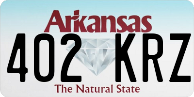 AR license plate 402KRZ