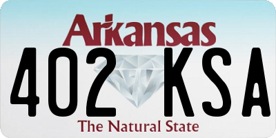 AR license plate 402KSA