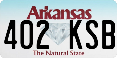 AR license plate 402KSB