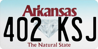 AR license plate 402KSJ