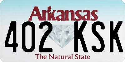 AR license plate 402KSK