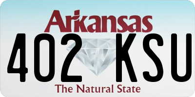 AR license plate 402KSU