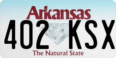 AR license plate 402KSX
