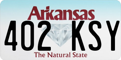 AR license plate 402KSY