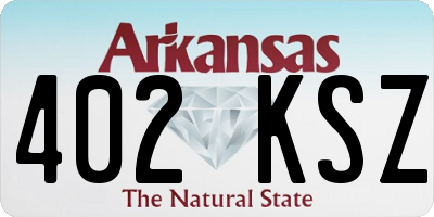 AR license plate 402KSZ