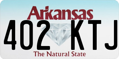 AR license plate 402KTJ