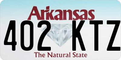 AR license plate 402KTZ