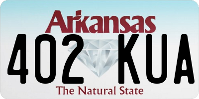 AR license plate 402KUA