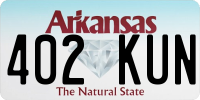 AR license plate 402KUN