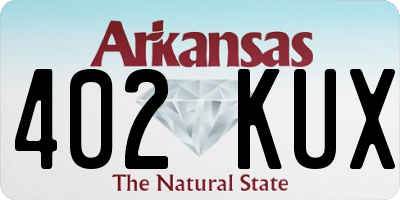 AR license plate 402KUX
