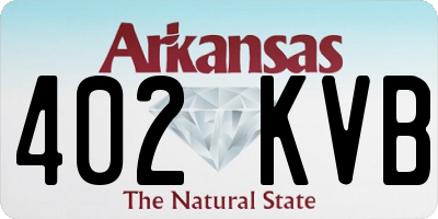 AR license plate 402KVB