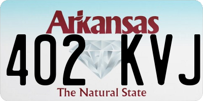 AR license plate 402KVJ