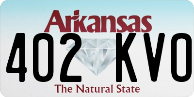 AR license plate 402KVO