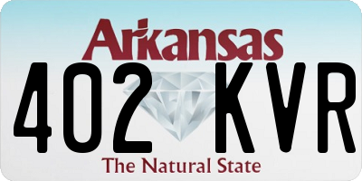 AR license plate 402KVR