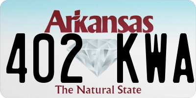 AR license plate 402KWA