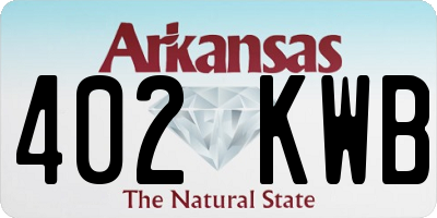 AR license plate 402KWB