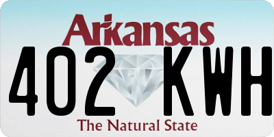 AR license plate 402KWH