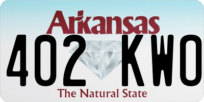 AR license plate 402KWO