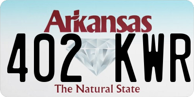 AR license plate 402KWR