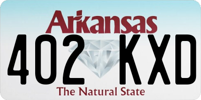 AR license plate 402KXD